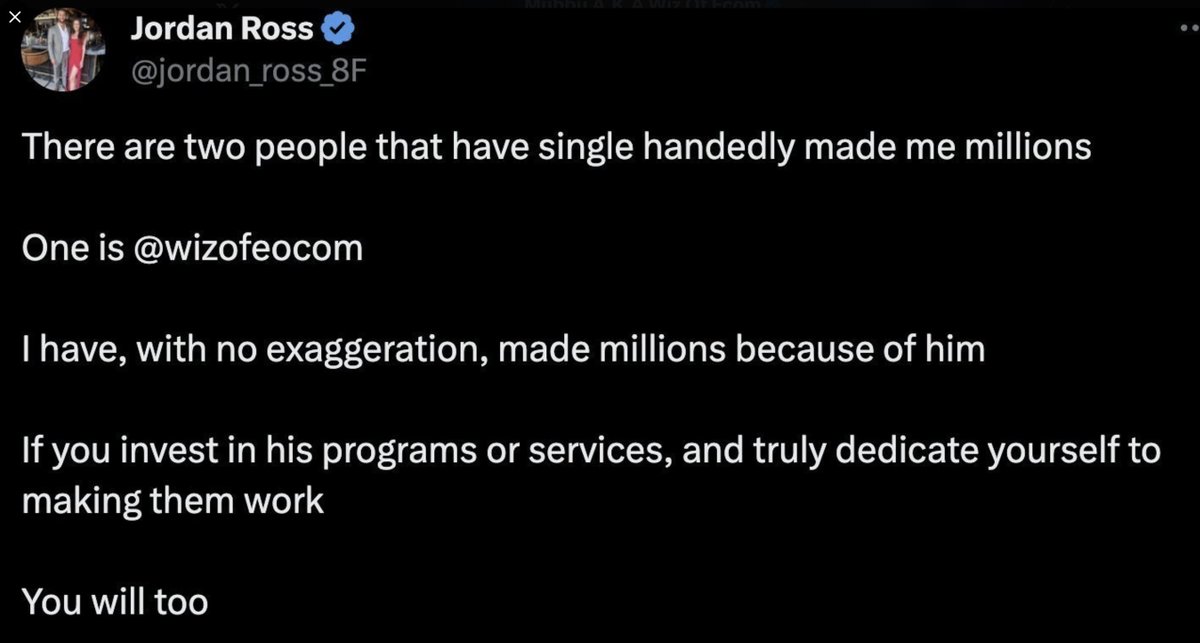 Jordan Ross — made millions because of him