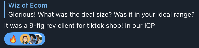 9-fig rev client for TikTok shop — in ICP